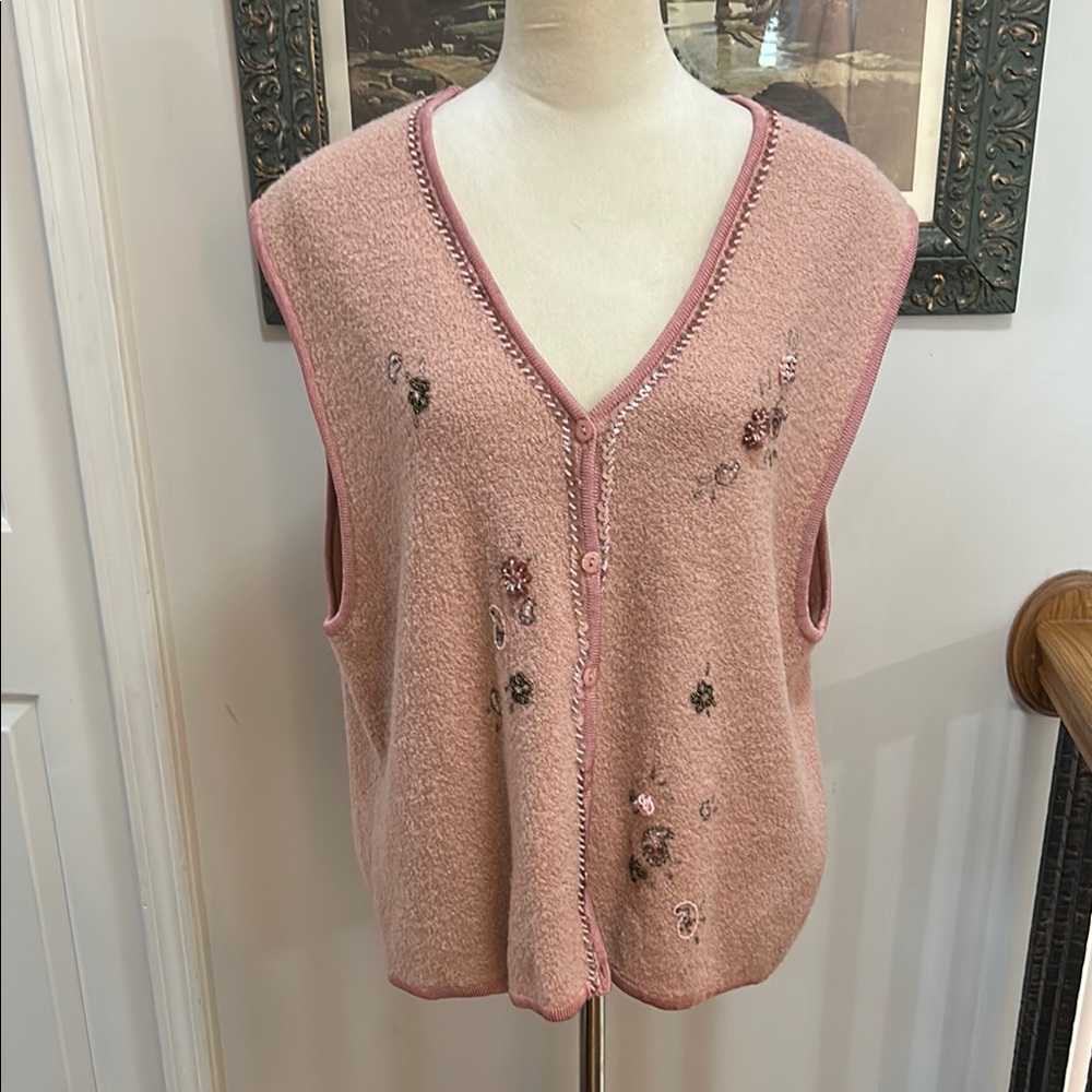 Soft Pink Sweater Vest
